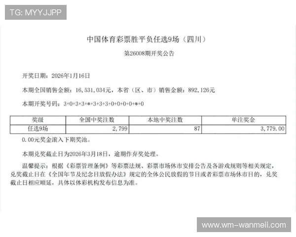 第17145期体育彩票开奖结果正式公布